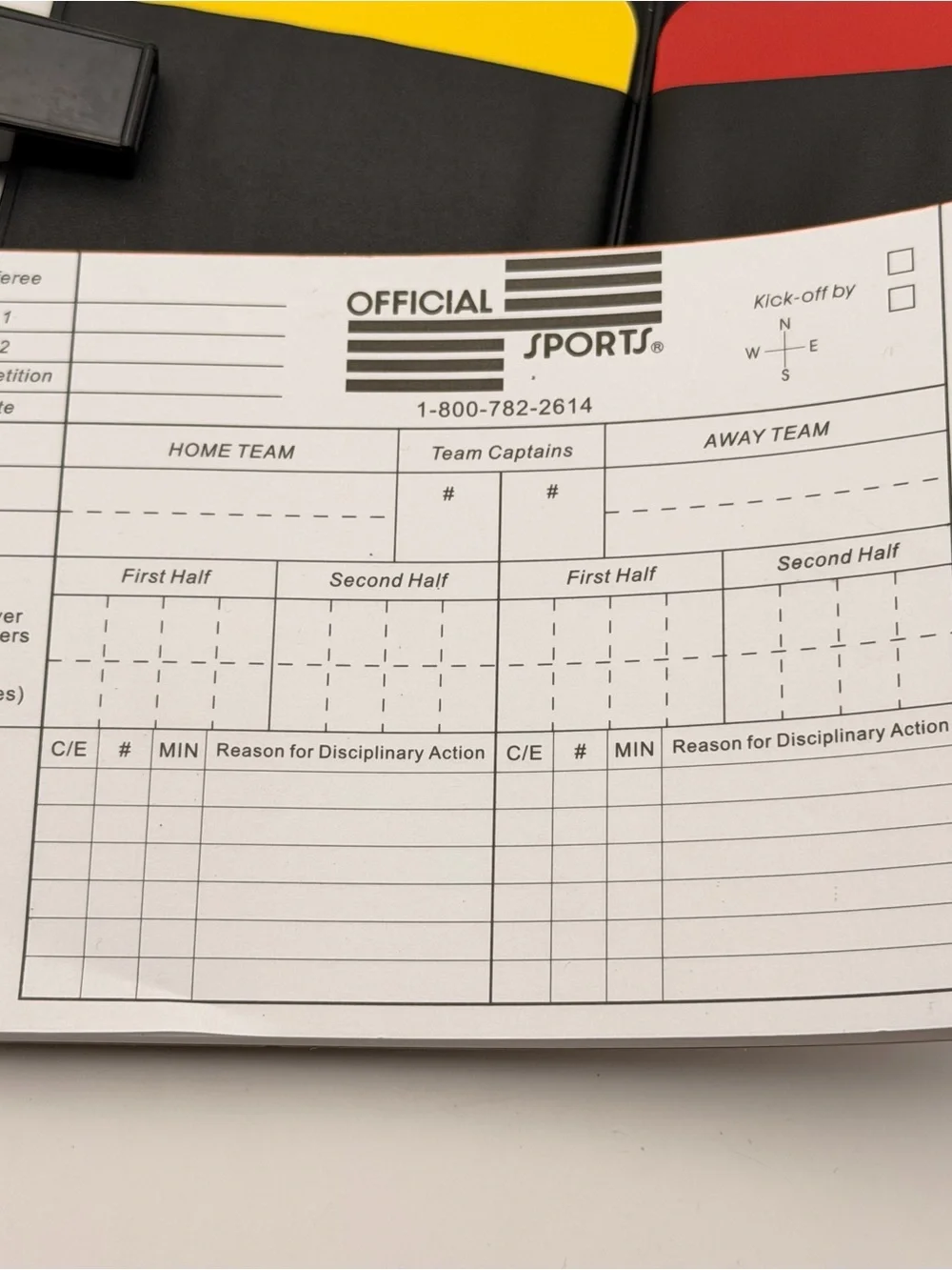 Champion Sports Deluxe Referee with 1 Score Pad, 1 Yellow and 1 Red Card, Whistl
